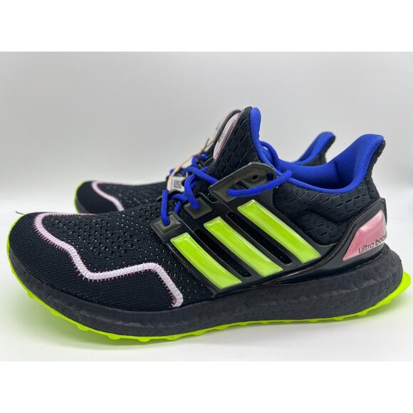 Adidas Ultraboost 1.0 Neon Black/Lucid Lemon/Pink ID0144 Men’s Size 8 - Picture 2 of 12